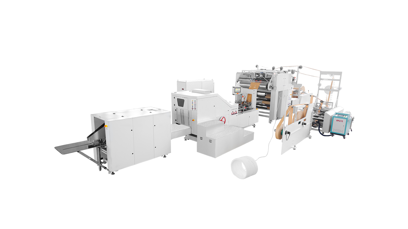 銳志機械RZFD-250T全自動方底圓繩手提紙袋機（側邊打孔）